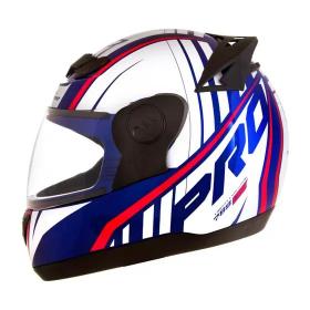 Capacete Pro Tork Liberty Evolution 788 G6 Pro Branco Azul e Vermelho